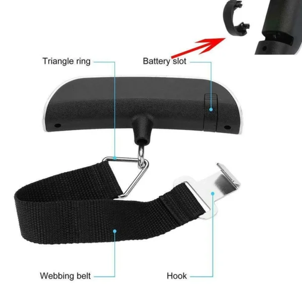 50kg 10g Digital Scale Electronic Balance Kitchen Luggage Hanging Scale Weight Suitcase Travel Scale Baggage Bag Weight Tool - Image 3