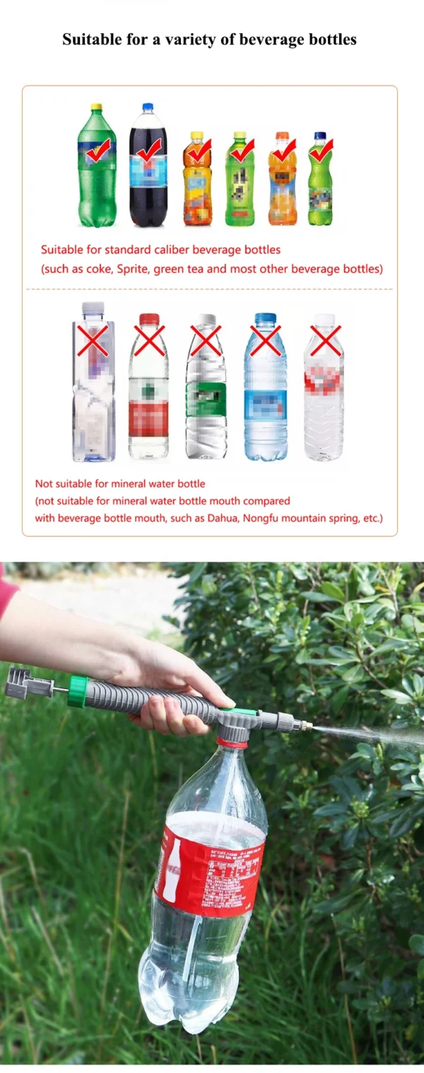 High Pressure Air Pump Manual Sprayer Adjustable Drink Bottle Spray Head Nozzle Garden Watering Tool Sprayer Agriculture Tools - Image 11