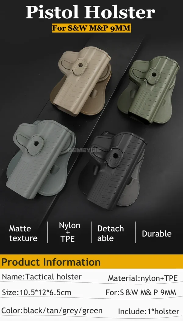 Tactical Gun Holster for S&W M&P 9MM. GIRSAN MC 28 SA.  Hunting Pistol Holsters Right Hand - Image 15