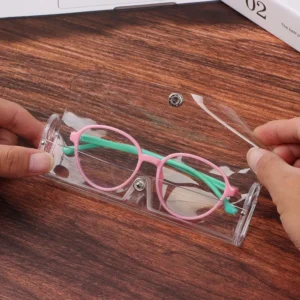 Women Transparent Waterproof Glasses Box Eyeglasses Case Plastic Glasses Holder