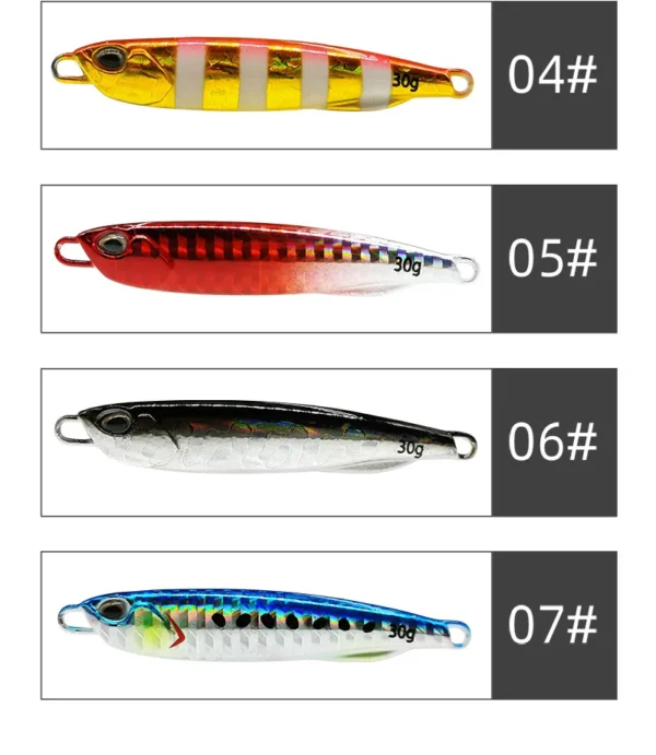 2021 Japen Metal Cast Jig Spoon 10/15/20/30/40/50g Shore Casting Jigging Fish Sea Bass Fishing Lure Artificial Bait Tackle - Image 23