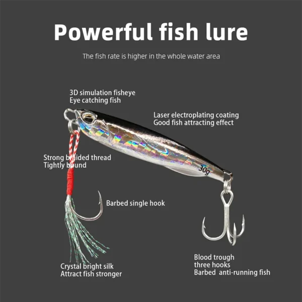 2021 Japen Metal Cast Jig Spoon 10/15/20/30/40/50g Shore Casting Jigging Fish Sea Bass Fishing Lure Artificial Bait Tackle - Image 6