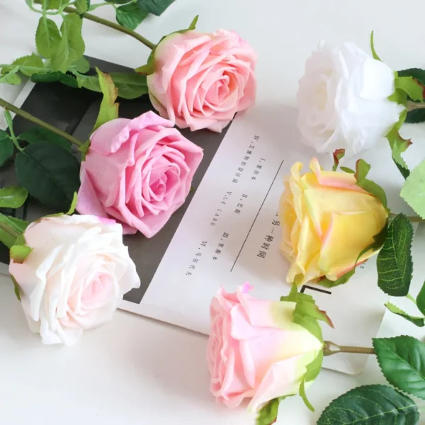 High-grade Hand Feel Moisturizing Rose Flower Wedding Home Decoration Real Touch Roses Artificial Flowers Valentine's Day Gift - Image 18