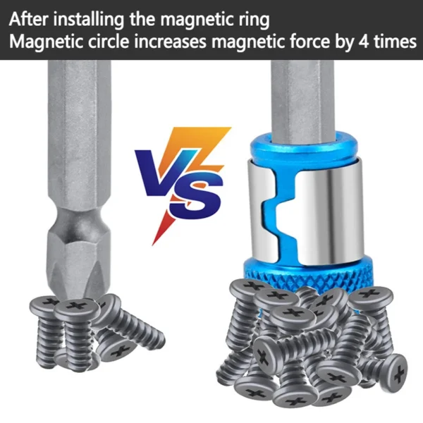 Universal 1 PCS Magnetic Ring Alloy Magnetic Ring Screwdriver Bits Anti-corrosion Strong Magnetizer Drill Bit Magnetic Ring - Image 6