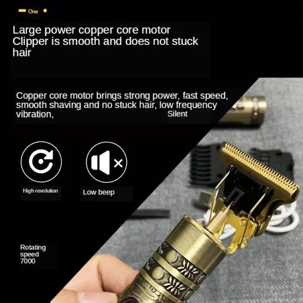 T9 Hair Clipper Repair Beard Shaving Body Hair Trimmer Clippers Electric Machine Men Haircut Machine 0mm Barber Shaver - Image 23