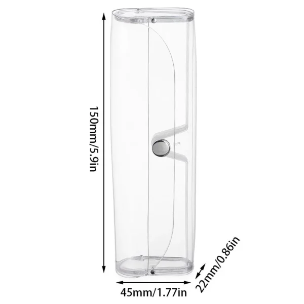 Women Transparent Waterproof Glasses Box Eyeglasses Case Plastic Glasses Holder - Image 6