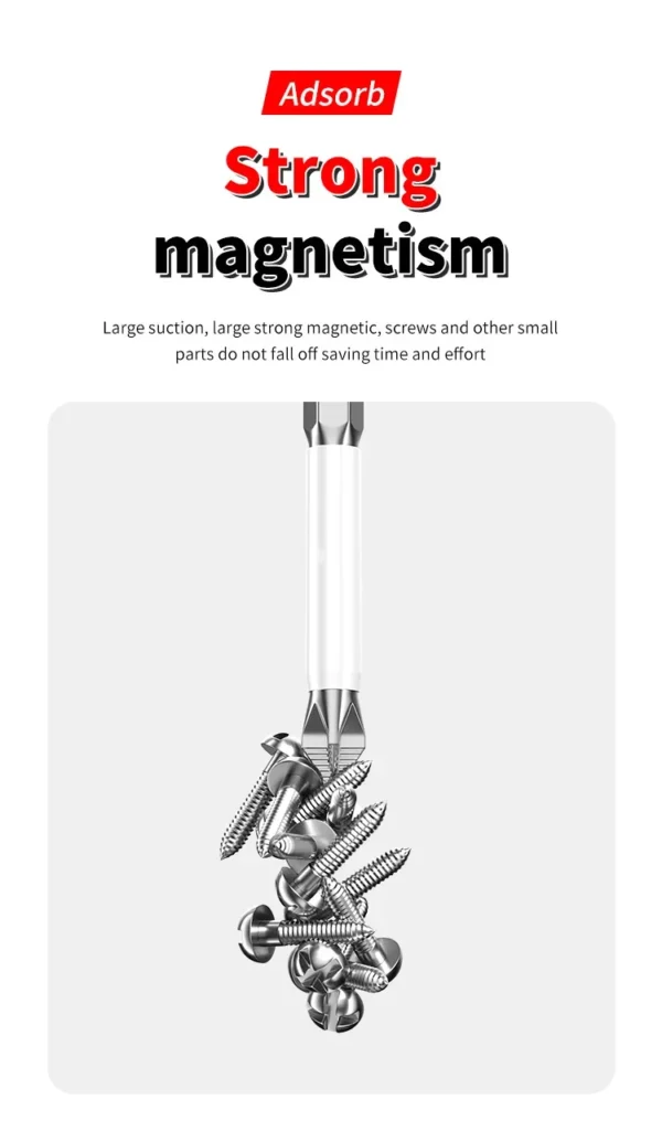 6 PCS Cross Screwdriver Head Strong Magnetic Anti Slip High Hardness Electric Screwdriver Tool Electric Drill Extended Hexagonal - Image 14