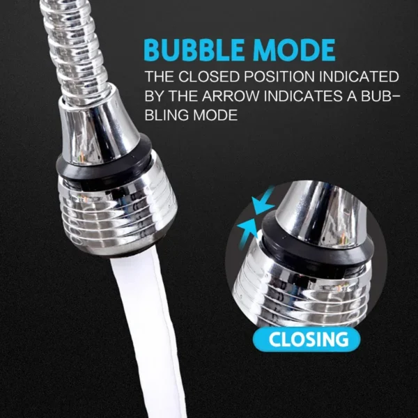 Kitchen Stainless Steel Faucet Sprinkler Water-saving Device Lengthening Rotating Splash Proof Sprinkler Spray Extender Bubbler - Image 9