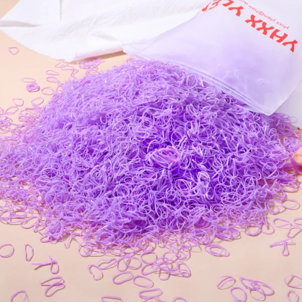 500/1000/2000pcs Girls Colourful Disposable Rubber Band Hair Ties Headband Children Ponytail Holder Bands Kids Hair Accessories - Image 20