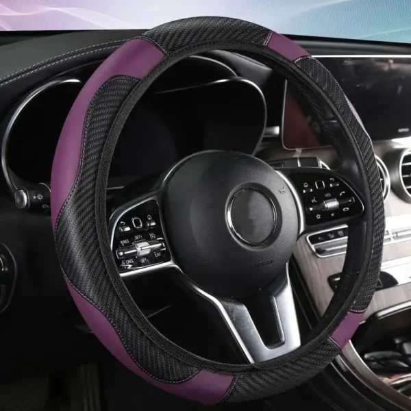 Non-inner-ring Automobile Steering Wheel Cover Leather Four Seasons for Spring Summer Autumn Winter for Men and Women - Image 6