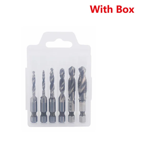 Hex Shank Titanium Plated HSS Screw Thread Metric Tap Drill Bits Screw Machine Compound Tap M3 M4 M5 M6 M8 M10 Hand Tools - Image 25