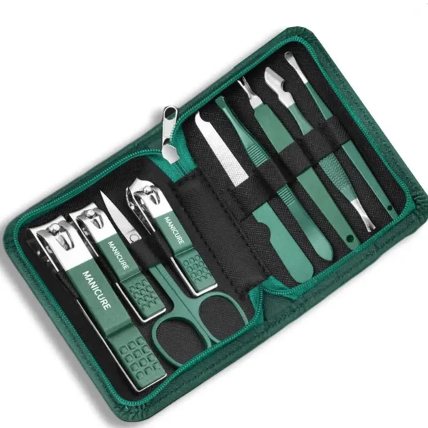Professional 7/10/12/18 Piece Nail Care Kit Stainless Steel Manicure & Pedicure Set Nail Clipper Set with Travel Case - Image 9