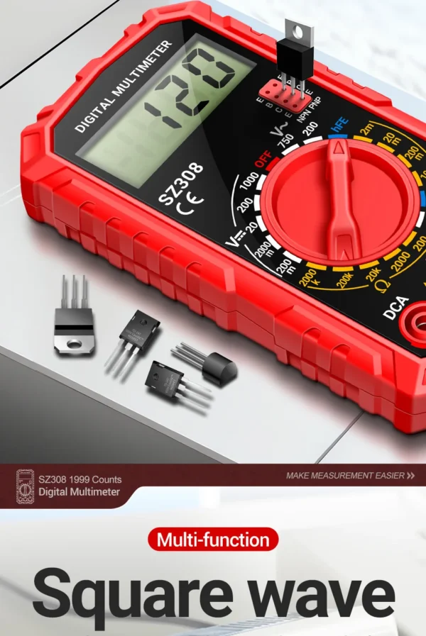 ANENG SZ308 Digital Multimeter   AC/DC Current Meter Voltage Resistance Meter Electrician LCD Backlight Ohm Square Wave Test - Image 16