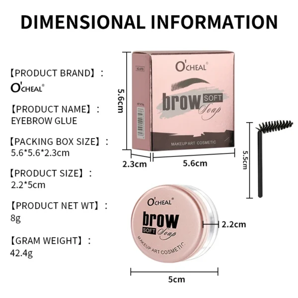 Eyebrow Styling Gel 3D Feathery Wild Brow Wax Waterproof Long Lasting Easy To Wear Shaping Eyebrows Makeup Sculpt Soap Cosmetics - Image 6
