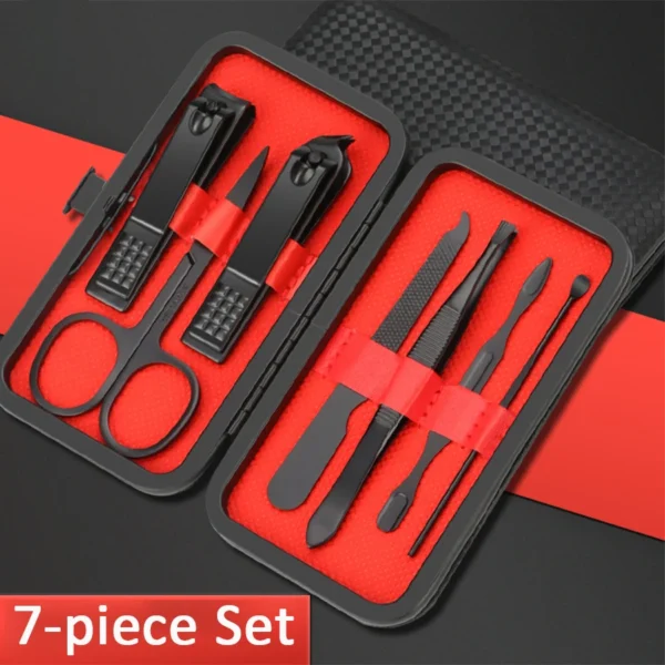 7/10/12/18/20/24PCS Set Professional Manicure Set Kits Stainless Steel Fingernail Toenail Clippers Set with Leather Portable - Image 15