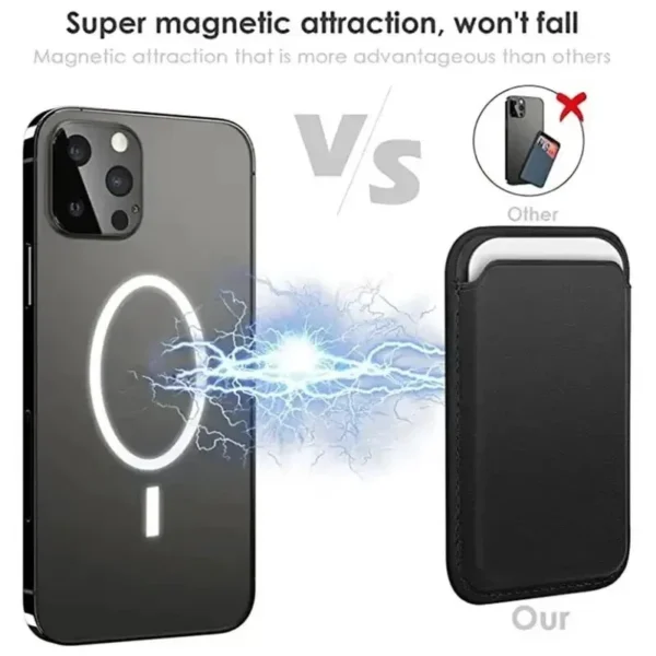 Leather Wallet Case For iPhone 15 Pro Max Magsafe Wallet Leather Compatible For iPhone 14 13 12 Card Holder with MagSafe Magnet - Image 2