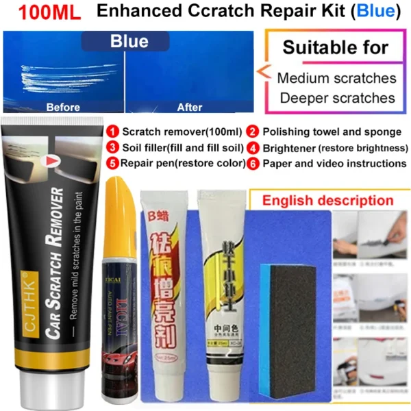 Car Scratch Remover Paint Care Tools Auto Swirl Remover Scratches Repair Polishing Auto Body Grinding Compound Anti Scratch Wax - Image 12