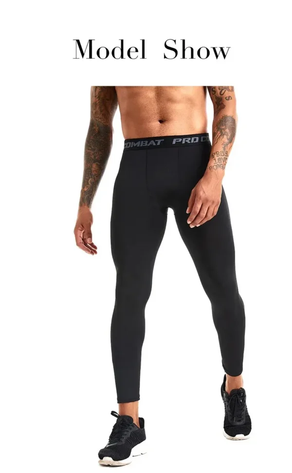 Men's Running Leggings Sportswear Quick Dry Gym Fitness Tights Workout Training Jogging Sports Trousers Compression Sport Pants - Image 14