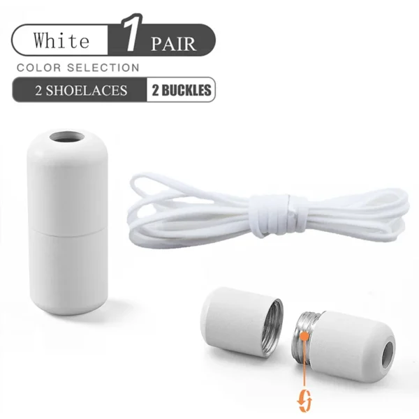 Elastic No Tie Shoelaces Semicircle Shoe Laces For Kids and Adult Sneakers Shoelace Quick Lazy Metal Lock Laces Shoe Strings - Image 12