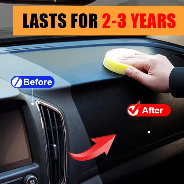 Car Plastic Restorer Back To Black Gloss Auto Interior Leather & Panel Renewal Wax Coating Agent Auto Polish And Repair Coating - Image 3