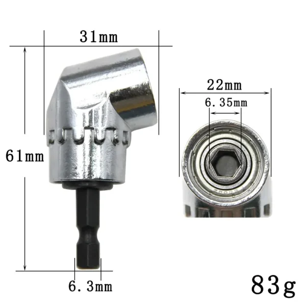 105 Degree Turning Screwdriver Joint Electric Drill Corner Attachment Extension Socket Screwdriver Head Tool - Image 8