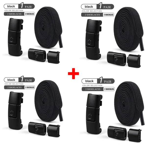8mm No Tie Shoe Laces Press Lock Shoelaces Without Ties Elastic Laces Sneaker Kids Adult Widened Flat Shoelace for Shoes - Image 25
