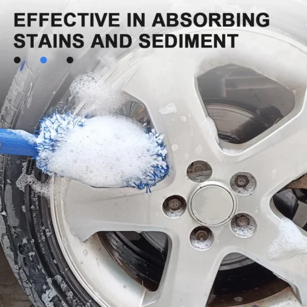 SEAMETAL Car Cleaning Brush Car Wash Portable Plush Wheel Tire Rim Brush Wash Tools for Car Motorcycle Wheel Tire Accessories - Image 4