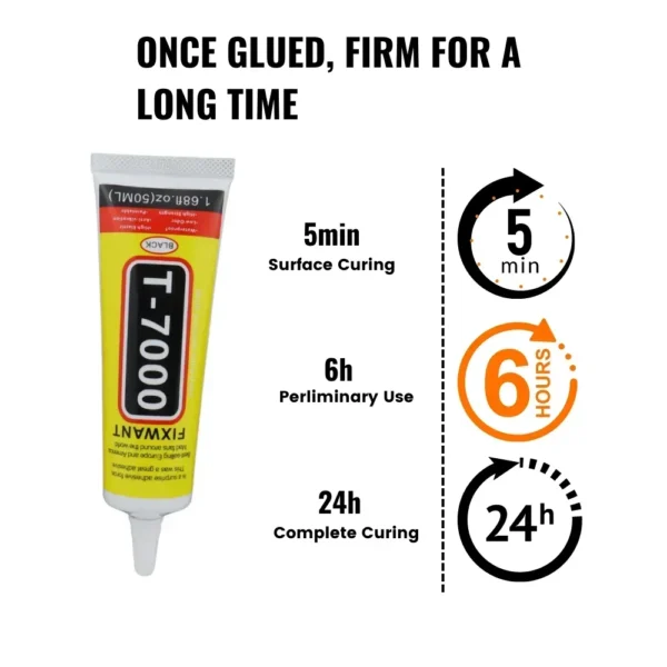 T7000 Black Soft Adhesive T-7000 Computer Cell Phone Touch Screen Repair Frame Anti-vibration Universal Glue 15/50/110ML - Image 12