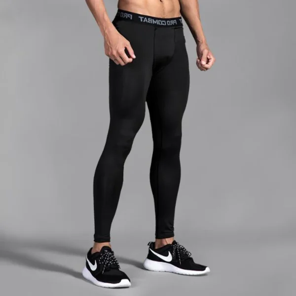 Mens Compression Pants Tights Cool Dry Leggings Sports Baselayer Running Tights Athletic Workout Active Shorts - Image 23