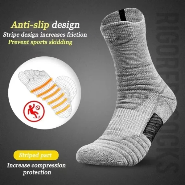 1/3 Pairs Anti-slip Football Socks Men Cotton Sock Short Long Tube Soccer Basketball Sport Socks Breathable Deodorous Sock 39-45 - Image 34