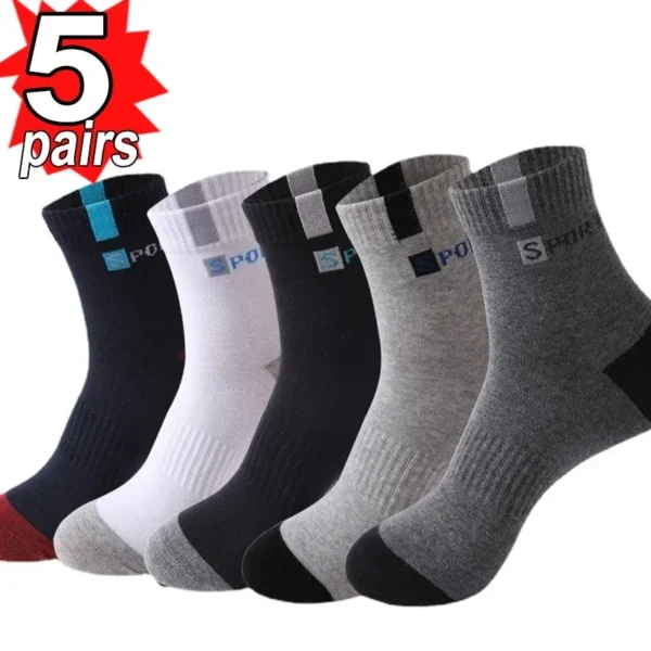 10pairs Breathable Cotton Sports Stockings Men Bamboo Fiber Autumn and Winter Men Socks Sweat Absorption Deodorant Business Sox - Image 11