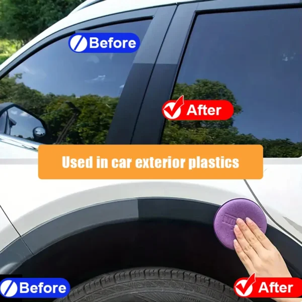 Car Plastic Restorer Back To Black Gloss Auto Interior Leather & Panel Renewal Wax Coating Agent Auto Polish And Repair Coating - Image 6
