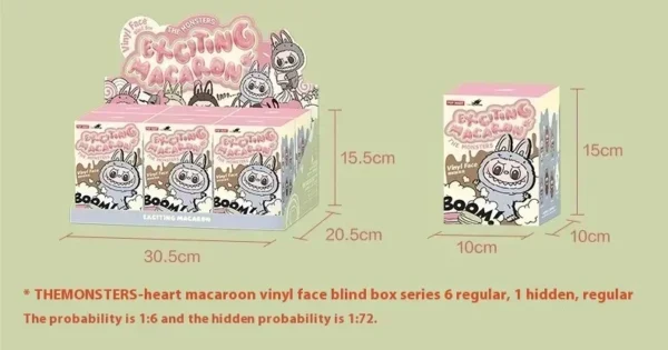 Original Labubu Heartbeat Macaron Face Series Blind Box Trendy Play Cute Handmade Model Mystery Box Collection Toy Birthday Gift - Image 16