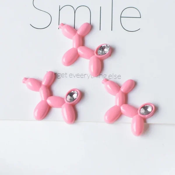 5pcs Cute Pink Series Cartoon Resin Flatback Cabochons for Diy Jewelry Making Handmade Crafts Materials - Image 2