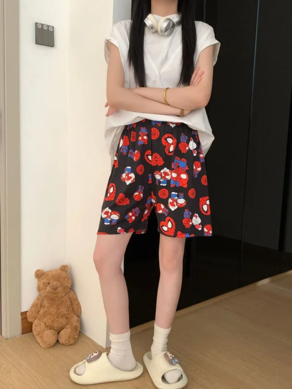 New KT Pajama Pants Woman Kawaii Home Shorts Summer Anime Loose Elastic Waist Girls Sleeping Homewear Soft Fashion Pant Gifts - Image 20