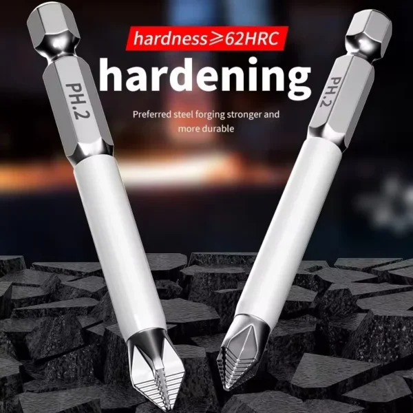 6 PCS Cross Screwdriver Head Strong Magnetic Anti Slip High Hardness Electric Screwdriver Tool Electric Drill Extended Hexagonal - Image 4
