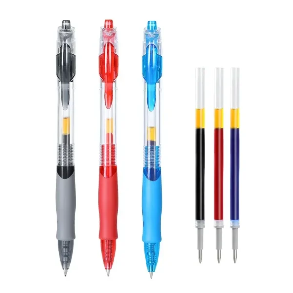 13/30pcs Retractable Gel Pens Set Black/Red/Blue Ink Ballpoint for Writing Refills Office Accessories School Supplies Stationery - Image 4