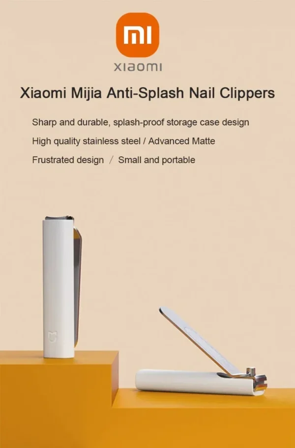 XIAOMI Mijia Anti-Splash Nail Clipper 420 Stainless Steel Sharp Durable Portable Pedicure Trimmer Nails File with Storage Shell - Image 7