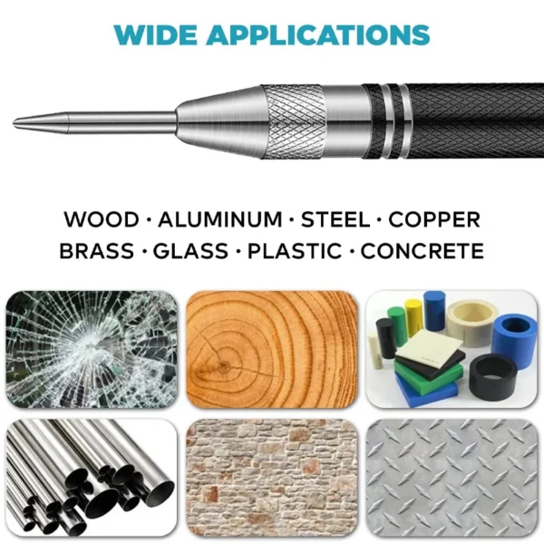 Spring Type Automatic Center Punch Locator Glass Striker Window Breaker Punch Centering Punch Punch Tool - Image 18