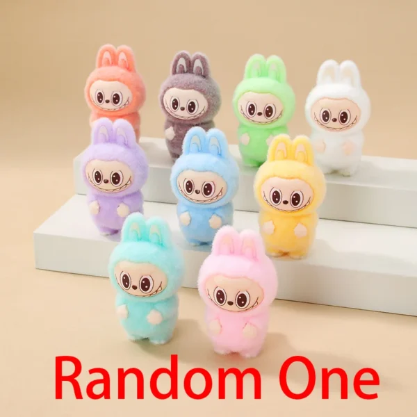 1/9PCS 4cm Cartoon Labubu Series Mini Flocking Exquisite Cute Doll Gift Diy Pendant Accessories Decoration Kawaii Toys Gifts - Image 15