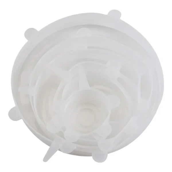 6Pcs Food Grade Silicone Preservation Cover Reusable Airtight Food Universal Dish Stretch Round Lids For Kitchen Accessories - Image 7