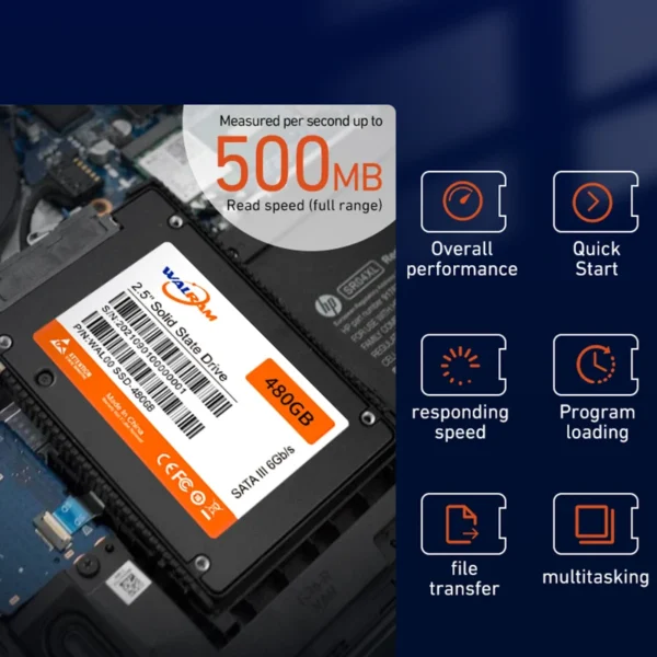 WALRAM Sata3 SSD 1TB 2.5 Inch "Internal Hard Drive Disk 128GB 256GB 512GB HDD Solid State Hard Disk for Laptop Desktop - Image 3
