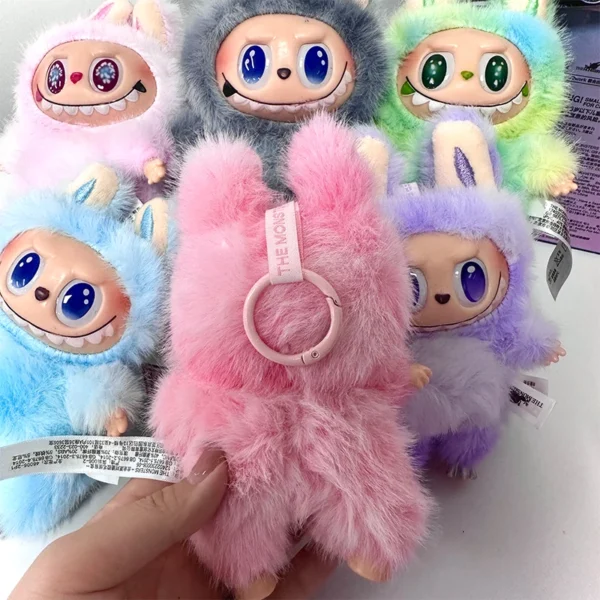 Labubu V3 Heartbeat Macaron Have A Seat Big Into Energy Series Pendant Doll Decor Keychain Collection - Image 5