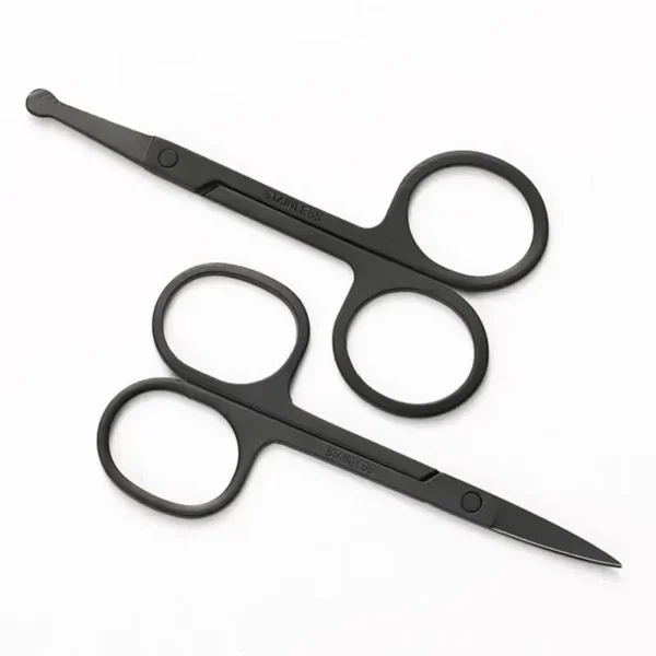 Nose Hair Shears For Personal Care Facial Hair Removal And Ear Nose Eyebrow Trimming Stainless Steel Fine - Image 3