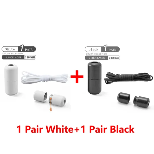 Elastic No Tie Shoelaces Semicircle Shoe Laces For Kids and Adult Sneakers Shoelace Quick Lazy Metal Lock Laces Shoe Strings - Image 26