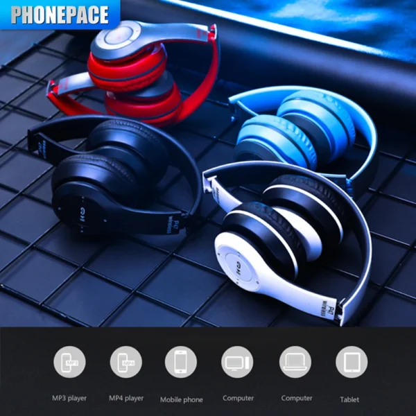 Stereo P47 Headset 5.0 Bluetooth Headset Folding Series Wireless Sports Game Headset for iPhone XiaoMi - Image 13