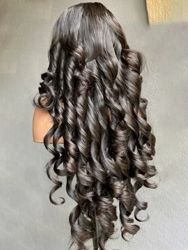 3D Body Wave Lace Front Wigs 13x4 13x6 Hd Lace Frontal Wig Pre Plucked Bouncy Wavy Curl Human Hair Wigs for Women Geeta Hair - Image 5