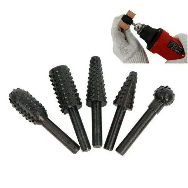 1/4'' 5PCS Drill Bit Set Cutting Tools for Woodworking Knife Wood Carving Tool Carpentry Wood Cutting Tools WorkDrill Bit Set - Image 5