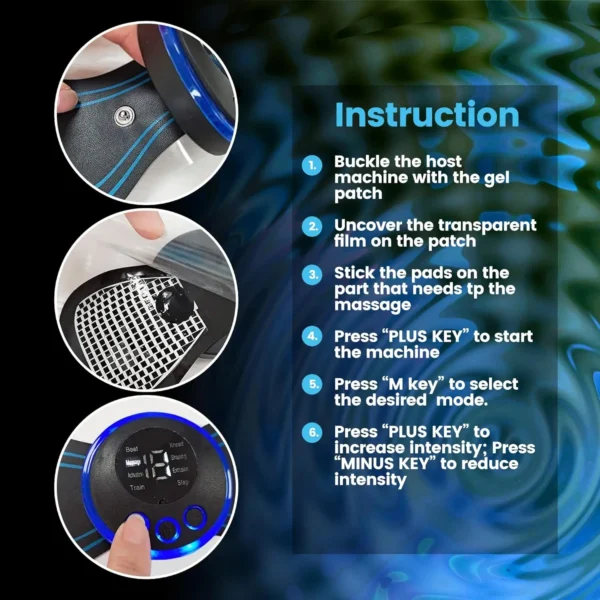 Neck Massager Mini Electric Neck Massage EMS Cervical Back Vertebra Massage Patch 8 Modes Relieve Relax Muscle Fatigue Tools - Image 19