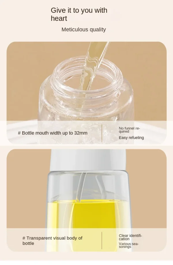 1Pc 200/300/500 ML Oil Spray Pot Kitchen Household Edible Olive Oil Spray Bottle Atomized Misty Oil Tank Air Fryer Spray Bottle - Image 20